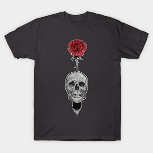 will you accept this rose? skull with red rose T-Shirt